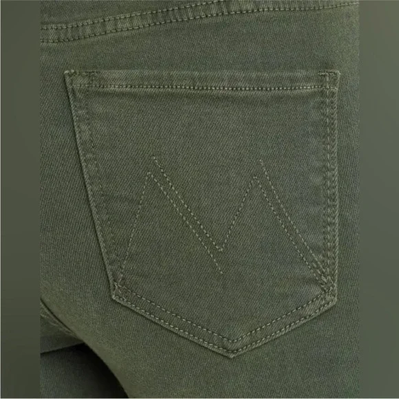 MOTHER Green Flare Wide Leg Jeans - Picture 9 of 15